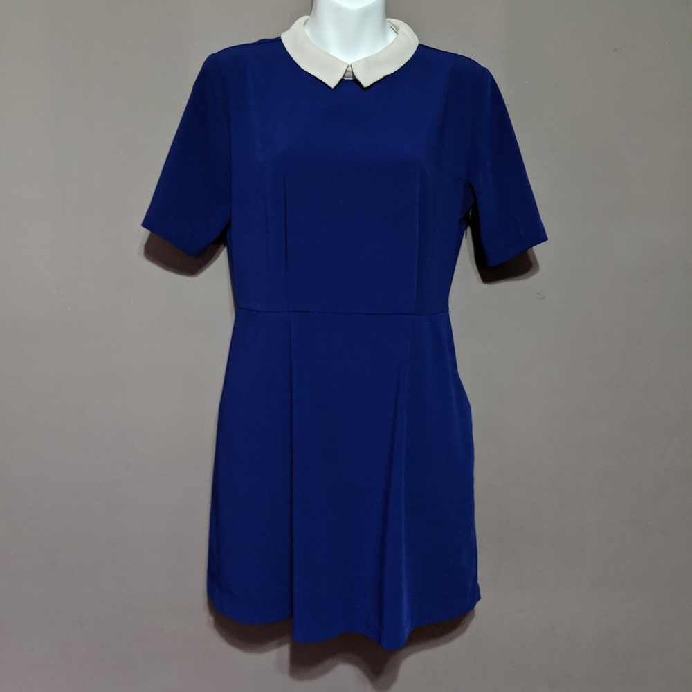 Blue Dress Peter Pan Collar Mini